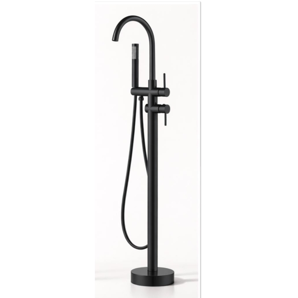 Baterie Cada Freestanding Stativa Pardoseala Neagra