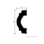 Brau Decorativ Hardec HDPS (polimer dur) Alb 34x16x2000 mm - imagine 2