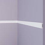 Brau Decorativ Hardec HDPS (polimer dur) Alb 46x10x2000 mm - imagine 2