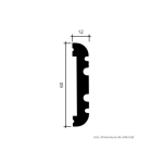 Brau Decorativ Hardec HDPS (polimer dur) Alb 60x12x2000 mm - imagine 2