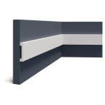 Brau Decorativ Hardec HDPS (polimer dur) Alb 70x13x2000 mm