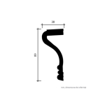 Brau Decorativ Hardec HDPS (polimer dur) Alb 89x38x2000 mm - imagine 2