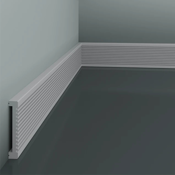 Brau Decorativ Hardec HDPS (polimer dur) Alb 90x15x2000 mm