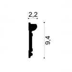 Brau Decorativ Hardec HDPS (polimer dur) Alb 94x22x2000 mm - imagine 2