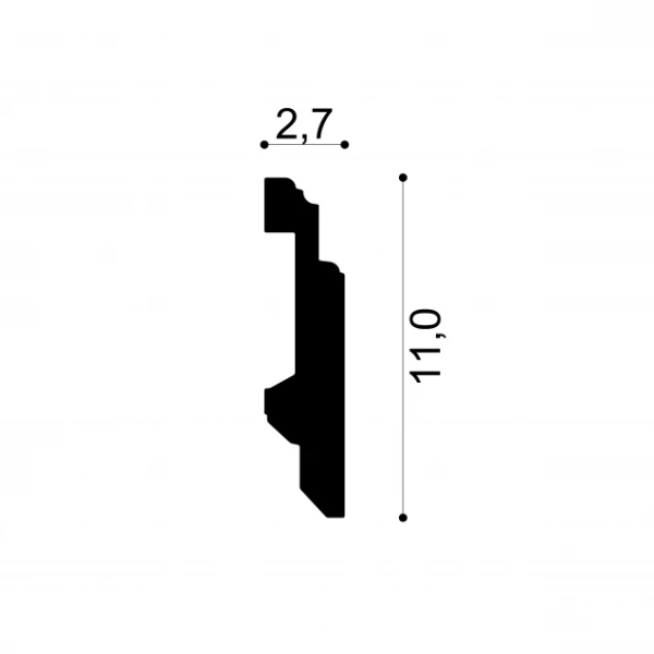 Alb 110x26x2000 mm