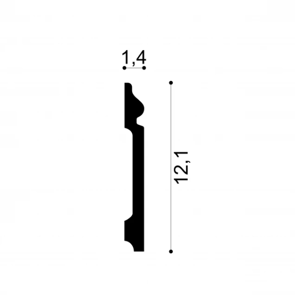 Alb 121x14x2000 mm