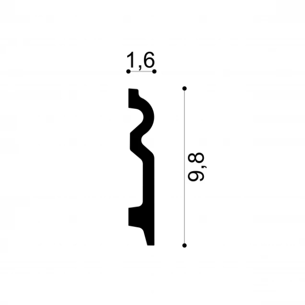 Alb 98x16x2000 mm