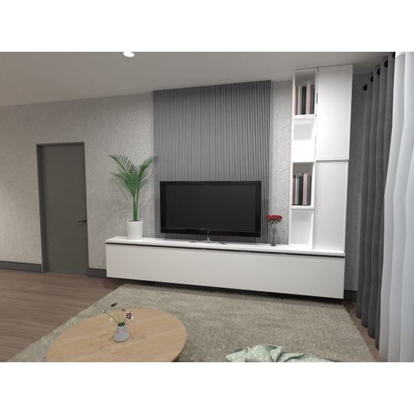 Riflaj Decorativ Duropolimer pentru Perete RS900-Stejar Argintiu