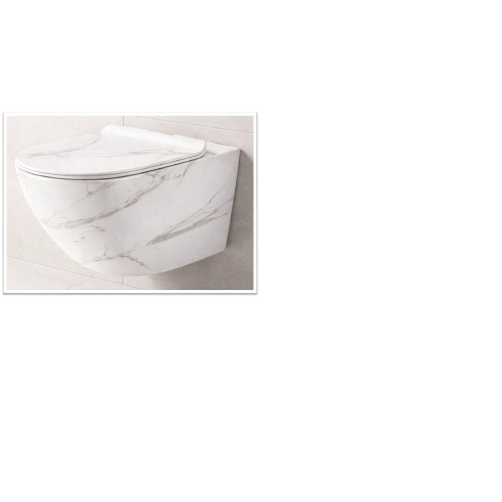 Vas wc suspendat W206DW alb marmorat cu capac duroplast cu amortizor
