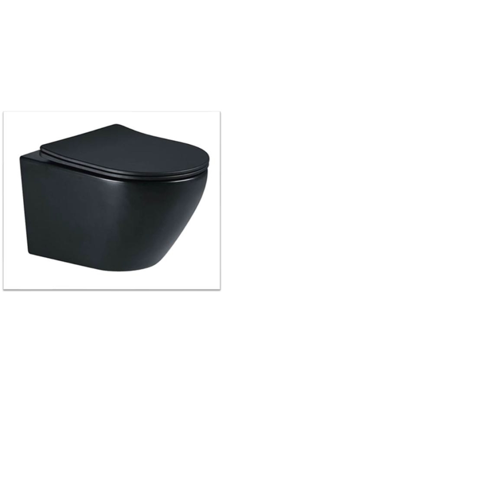 Vas wc suspendat W206MB negru cu capac duroplast cu amortizor