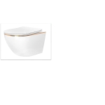 Vas wc suspendat W206WG alb+gold cu capac duroplast cu amortizor